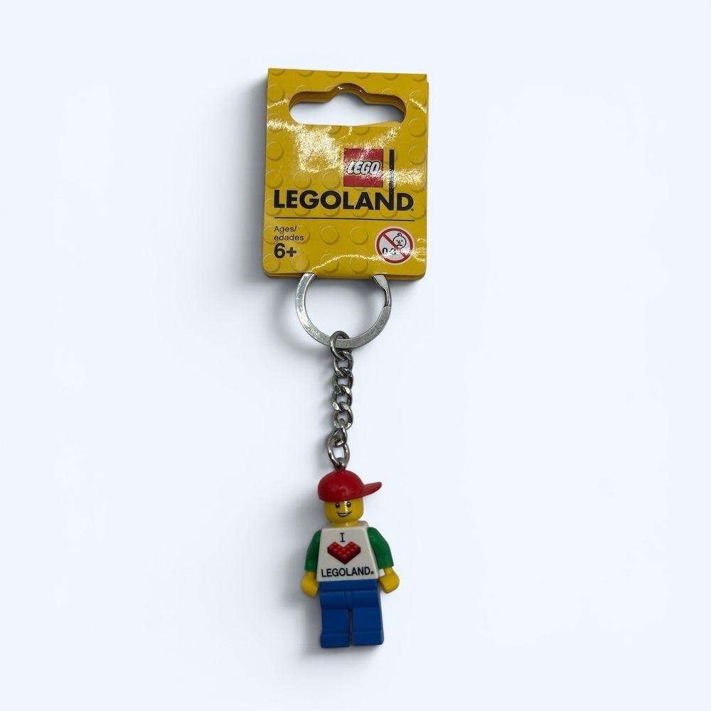NEW‎ Rare Lego 851332 I Love Legoland Lego Boy Minifigure 1.5 Inch Keychain 2015